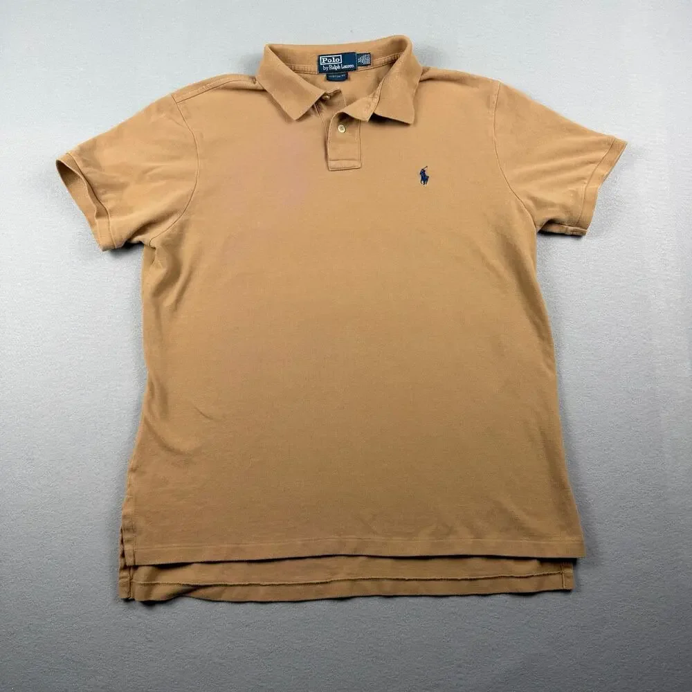Polo Ralph Lauren Custom Fit Polo Shirt XL Tan